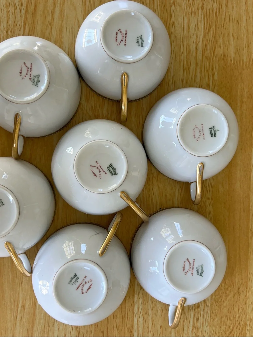 7 Set Vintage Haviland France Limoges teacups